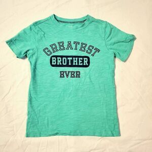 Carters Boys Size 7 Brother Aqua Blue SS Shirt